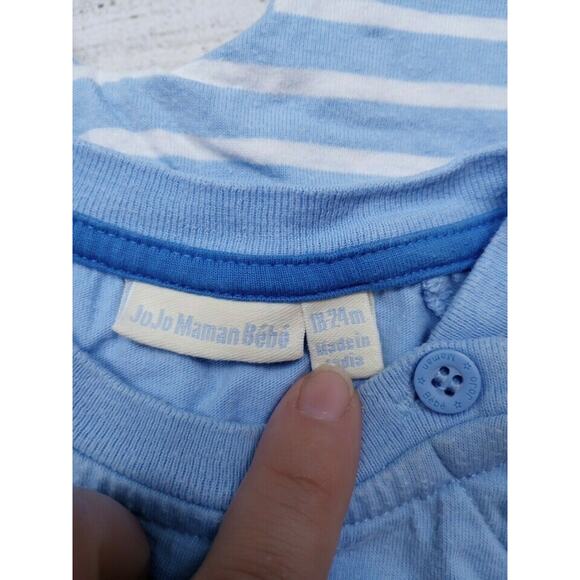 JoJo Maman Bebe Blue Whale Romper - Picture 5 of 6